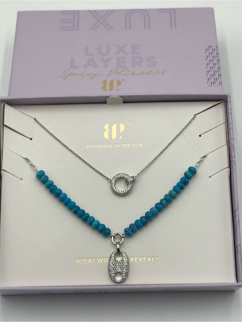 Bnwt Bomb Party Luxe Layers Necklace Spring Collection 2024